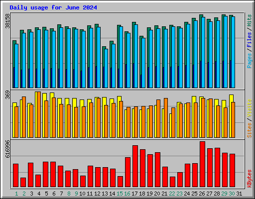 Daily usage for June 2024