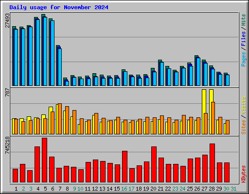 Daily usage for November 2024