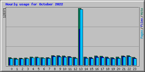 Hourly usage for October 2022