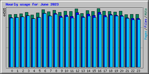 Hourly usage for June 2023