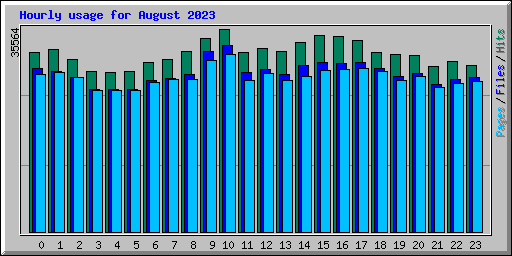 Hourly usage for August 2023