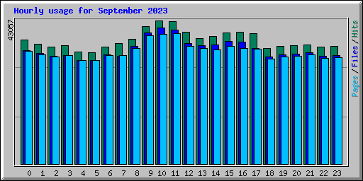 Hourly usage for September 2023