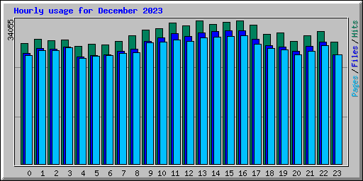 Hourly usage for December 2023