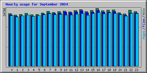 Hourly usage for September 2024