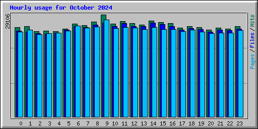 Hourly usage for October 2024